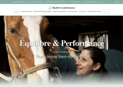 Site internet Équilibre et Performance du cheval
